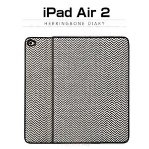 ZENUS iPad Air 2 Herringbone Diary ブラック 商品写真1