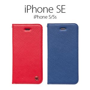 ZENUS iPhone5/5S Prestige Minimal Diary ブルー - 拡大画像