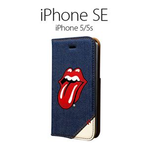 ZENUS iPhone5/5s Rolling Stones Classic Tongue Denim Diary - 拡大画像