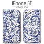 Zenus iPhone SE Denim Paisley Diary