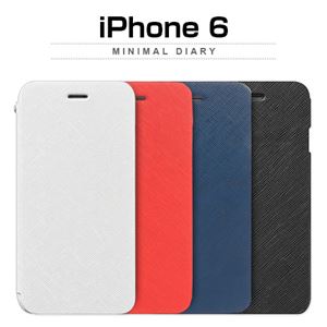 ZENUS iPhone6 Minimal Diary ブラック - 拡大画像