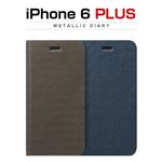 ZENUS iPhone6 Plus Metallic Diary ネイビー