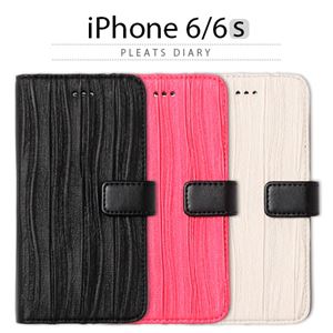 Zenus iPhone6/6S Pleats Diary ピンク - 拡大画像