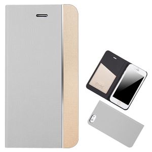 Chabel iPhone6 Metal Line Diary シルバー