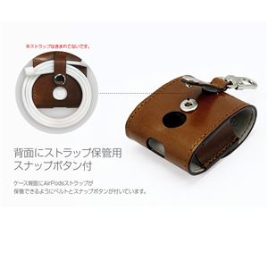 HANSMARE ITALY LEATHER AirPods CASE ブラウン 商品写真4