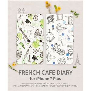 Happymori iPhone7 Plus French Cafe Diary グリーン