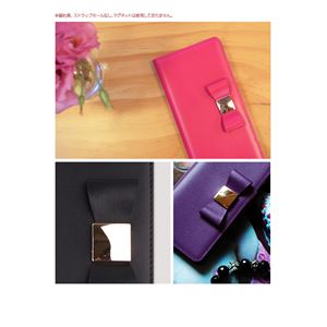 Layblock iPhone7 Ribbon Classic Diary パープル Layblock iPhone7 Ribbon Classic Diary パープル