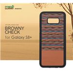 Man＆Wood Galaxy S8 Plus 天然木ケース Browny Check