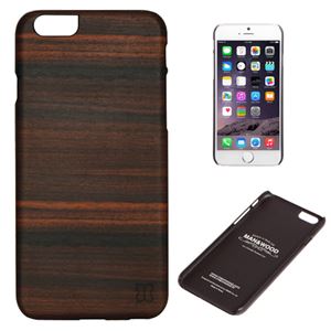 Man＆Wood iPhone6 Plus 天然木ケース Ebony ブラックフレーム