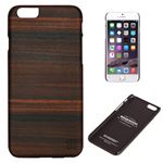 Man＆Wood iPhone6 Plus 天然木ケース Ebony ブラックフレーム