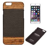 Man＆Wood iPhone6 天然木ケース Cacao ブラックフレーム