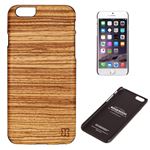 Man＆Wood iPhone6 天然木ケース Zebrano ブラックフレーム