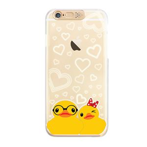 SG iPhone6 Clear Art イルミネーションケース ゴールド カップルダック(Gold Couple Duck)