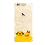 SG iPhone6 Clear Art イルミネーションケース ゴールド カップルダック(Gold Couple Duck)