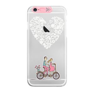 SG iPhone6 Clear Art イルミネーションケース ピンク ハートバイク(Pink Heart Bike)