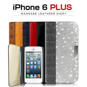 dreamplus iPhone6Plus ワナビーレザーダイアリー オレンジ