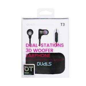 DUALS 3D Woofer earphone T3 DUALS 3D Woofer earphone T3