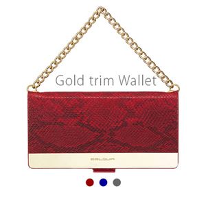 Eboluir iPhone 8／7 Gold trim Wallet ブルー