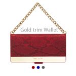 Eboluir iPhone 8／7 Gold trim Wallet レッド