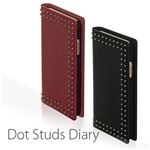 Eboluir iPhone X Dot Studs Diary ブラック