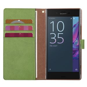 HANSMARE Xperia XZ1 CALF DIARY フォレストグリーン HANSMARE Xperia XZ1 CALF DIARY フォレストグリーン