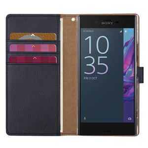 HANSMARE Xperia XZ1 CALF DIARY ネイビーブルー HANSMARE Xperia XZ1 CALF DIARY ネイビーブルー