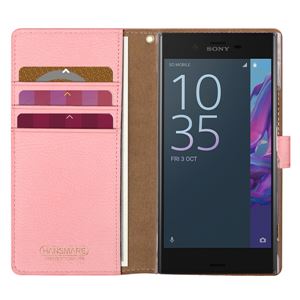 HANSMARE Xperia XZ1 CALF DIARY ワインピンク HANSMARE Xperia XZ1 CALF DIARY ワインピンク