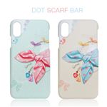 Happymori iPhone X Dot Scarf bar ピンクスカーフ