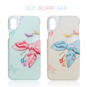 Happymori iPhone X Dot Scarf bar ブルースカーフ