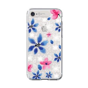 LIGHT UP CASE iPhone 8 / 7 Soft Lighting Clear Case Flower Gardenia (ブラック)