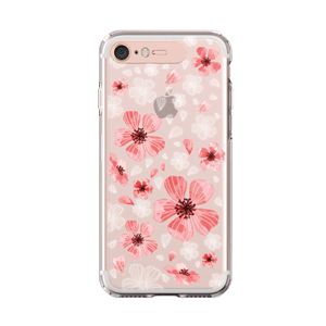 LIGHT UP CASE iPhone 8 / 7 Soft Lighting Clear Case Flower Geranium (ローズゴールド)