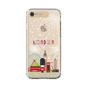 LIGHT UP CASE iPhone 8 / 7 Soft Lighting Clear Case Landmark London (ゴールド)