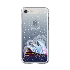 LIGHT UP CASE iPhone 8 / 7 Soft Lighting Clear Case Landmark Sydney (ブラック)