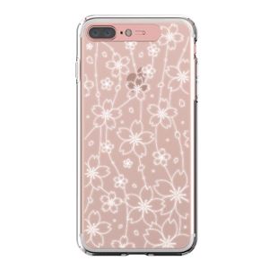 LIGHT UP CASE iPhone 8 Plus / 7 Plus Soft Lighting Clear Case Flower （ローズゴールド）