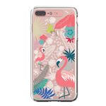 LIGHT UP CASE iPhone 8 Plus / 7 Plus Soft Lighting Clear Case Flower Flamingo （ローズゴールド）