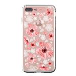 LIGHT UP CASE iPhone 8 Plus / 7 Plus Soft Lighting Clear Case Flower Geranium （ローズゴールド）