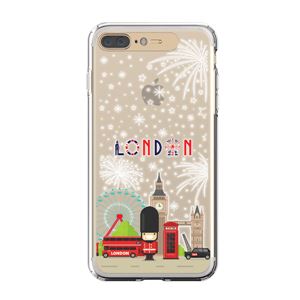 LIGHT UP CASE iPhone 8 Plus / 7 Plus Soft Lighting Clear Case Landmark London（ゴールド）