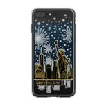 LIGHT UP CASE iPhone 8 Plus / 7 Plus Soft Lighting Clear Case Landmark New York B (ブラック)