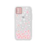 LIGHT UP CASE iPhone X Lighting Shield Case Flower Cherry Blossom （ローズゴールド）