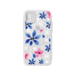 LIGHT UP CASE iPhone X Lighting Shield Case Flower Gardenia （ブラック）