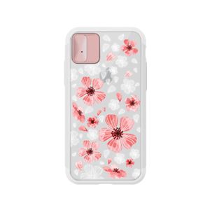 LIGHT UP CASE iPhone X Lighting Shield Case Flower Geranium （ローズゴールド）