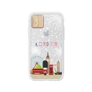 LIGHT UP CASE iPhone X Lighting Shield Case Landmark Londo  (ゴールド）