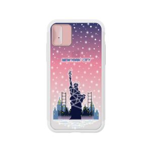 LIGHT UP CASE iPhone X Lighting Shield Case Landmark New York A（ローズゴールド）