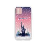 LIGHT UP CASE iPhone X Lighting Shield Case Landmark New York A（ローズゴールド）