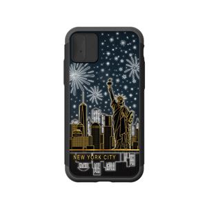 LIGHT UP CASE iPhone X Lighting Shield Case Landmark New York B （ブラック）