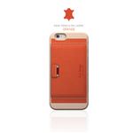 SLG Design iPhone 6 D6 Italian Minerva Box Leather Card Pocket Bar オレンジ