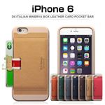 SLG Design iPhone 6 D6 Italian Minerva Box Leather Card Pocket Bar グレー