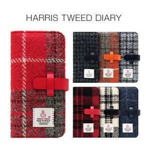 SLG Design iPhone 8 / 7 Harris Tweed Diary オレンジ×グレー