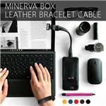 SLG Design Minerva Box Leather Bracelet Cable ブルー
