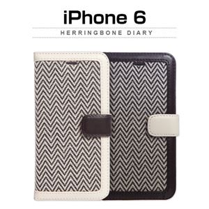 Zenus iPhone 6 Herringbone Diary アイボリー